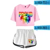 LGBT Pride Love Wins Sexy 2 Piece Set Women Conjunto Feminino Women Crop Top and Shorts Set Two Piece Outfits LGBTQ Clothes