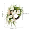 Decorative Flowers Fake Magnolias Garland 50cm Multipurpose Silk For Wedding Home Outdoor Indoor Decoration Artificial Front Door Wreath