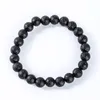 Braccialetti Braccialetti con perline di pietra meteorite naturale Uomo Donna Bohe Pietra preziosa nera Energia Reiki Healing Strand Bracciale Gioielli estivi Regali