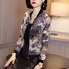 Women's Jackets Woman Sun Protection Clothing Print Baseball Uniform Jacket Cardigan Female Summer Short Chiffon Top Ladies G352