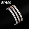 Bracelets JINAO 6mm largeur haute qualité Hip Hop Tennis grand carré Bracelet cubain glacé Bling cubique zircone bijoux pour femmes cadeau