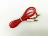 Cable de audio de fideos pequeños 3.5 Cable de grabación de par de color macho AUX Cable de conexión de altavoz de coche Cabeza chapada en oro