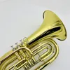 Riktiga bilder Trombone BB marscherar bariton mässing nickelpläterad professionellt musikinstrument med fall gratis frakt