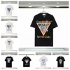 Casabla Kısa Kollu Baskı Erkek T Shirt Bayan Tasarımcı Giyim Moda Üst PAR AVION FLEUR TEE Panoramique T-Shirt Erkekler Yaz Tees Kazak