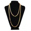 Necklaces Dubai Gold Color Necklace 120cm Gold chain necklace For Women Girl Wife Bride