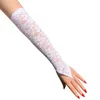 Gants de cyclisme 1 paire accessoires de robe de mode Sexy dentelle longues femmes mitaines sans doigts