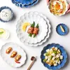 Piatti FANCITY Stoviglie in ceramica di pizzo in stile giapponese Ciotola per mangiare Ciotole per piatti di noodle grandi e creativi per la casa