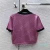 2023-Designer Womens T-shirts Korta ärmar Fashion Embroidered Cotton Shirts Andningsbara bekväma avslappnade toppar Academy Style Luxury Sexy Brand Women Clothing