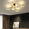 Lámparas colgantes Lámpara LED moderna Dormitorio Habitación Luz de techo Lamparas Decorativas De Techo Luces El Bombillas Metal Hierro