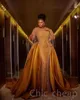 2023 AMVCA ASO EBI GOLD SMERAGIT PROM DRESS Pärlor Pärlor Satin Evening Formell Party Second Reception Birthday Engagement Gowns Dress Robe de Soiree ZJ287