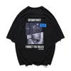 Heren t-shirts StreweeWeared Gedrukte T-shirt oversized hiphop korte mouw shirt mannen casual solide grappige plus size 2023 zomer