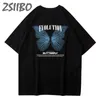 Männer T Shirts Blau Schmetterling Unisex T Shirt Männer Streetwear Harajuku Kurzarm T Shirt Baumwolle T-shirt Lose Hip Hop tops 230522