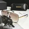 2087 Square Sunglasses Gold Metal Grey Gradient Men Summer Fashion Sunglasses Sunnies gafas de sol Sonnenbrille Sun Shades UV400 Eyewear with Box