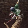 Anime Manga 28cm Anime atak tytanów rysunek ARTFX Mikasa Ackerman Manga statua pcv figurka zabawki-modele do kolekcjonowania prezent zestawy garażowe L230522