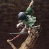 Anime Manga 28cm Anime Attack on Titan Figure ARTFX Mikasa Ackerman Manga Statue PVC Action Figurine Collectible Model Toys Gift Garage Kits L230522