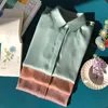 Blusas de mujer, verano 2023, camisa de manga larga sencilla multicolor de seda pesada lavada con arena doble para mujer