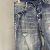 Roupas de grife amires jeans calças de jeans Marca de moda AMIES RED PLAREGO BALES DE PLAÇÕES VELHOS MENS MENOS ESTRADOS SLIM INS LEG