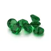 Perline vendita calda 3.5mm5.0mm perline di vetro sfuse verdi sintetiche tagliate a macchina rotonde in gioielli