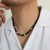 Choker kleine houten kralen Korte ketting voor mannen trendy kralen kettingkraag op de nek 2023 mode sieraden accessoires mannelijk geschenk