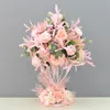 Fiori decorativi Personalizza fai da te Artificiale Orchidea Rosa Decorazioni per la tavola di nozze Centrotavola per fiori Centrotavola Candeliere Sfondo floreale Stand