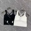 Womens Designers Tanks Sport Vest Sleeveless T Shirts Designer Letter Print Tops Fashion Style Ladies Pullover Cross Bandage Tops