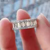 حلقات الفرقة 925 الفضة الاسترليني محاكاة Moissanite Lab Diamond Weddding خاتم الخطوبة للنساء Finger Rings White Jewelry هدية لطيفة J230522