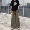 Herenbroek kaki vrachtbroek mannen y2k streetwear zwart wijd been baggy broek vrouwen oversized zakken hiphop trekkoord enkel lengte broek