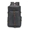 Sacs polochons Z.L.D.Casual Backpack Men's Large Capacity Travel Bag Vintage Canvas Student School Bagages