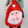 Julekorationer Santa Claus Dress Up Gifts Bag Candy Högkvalitativ present Plush PAGS Home Party Decor till Children 5ZHH117