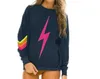 Unisex-Pullover mit Regenbogenstreifen, sportlich, lässig, strickend, neuer Frühling und Herbst, bedruckter Rundhalspullover