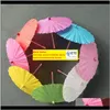 Hushållens diverse hem Garden Drop Delivery 2021 Bridal Parasols Colorful Paper Chinese Mini Craft Paraply Diameter 20/30/40/60cm