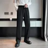 Men s Pants Men Suit Solid Full Baggy Casual Wide Leg Trousers Black White High Waist Straight Bottoms Streetwear Oversize 230522