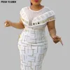 Etnische kleding Spring MIDI Afrikaanse jurk voor dames sexy dagelijkse elegante lange lichaamsjurk Robe Afrikaanse damesjurk 230520