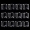 Gift Wrap 12pcs Waterproof Display Candy Storage Clear Square Box Baby Shower DIY Crafts Home Decor With Lid Jewelry Accessories Cube