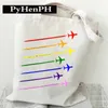 LGBT Canvas Tote Bag LGBT Rainbow Bear Unicorn One ramię przenośne torby zakupowe Pride 230522