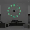 Horloges murales créatives Simple numérique bricolage horloge silencieuse maison chambre décoration autocollant sans poinçon salon décor