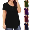 Blouses voor dames sexy low cut button v nek t shirts dames plus size zomer zomerse mouw ruches ruche tunics tops los casual kantoor dames