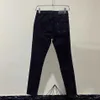 es AM Jeans amari Fiore lavato amirl Abbigliamento firmato es amirlies Pantaloni denim am High Street Nero amis Hole Cashew imiri amiiri Jeans Uomo Street Trend Slim Fi A7L6