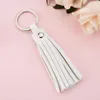 Keychains Pu Keychain Leather Tassel Long Pendant Car Hanging Bag Keyring Small Gift Custom Wholesale