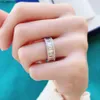 حلقات الفرقة 925 الفضة الاسترليني محاكاة Moissanite Lab Diamond Weddding خاتم الخطوبة للنساء Finger Rings White Jewelry هدية لطيفة J230522