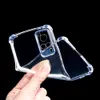 Transparent mjuk TPU -telefonfodral Clear Chock -täckt täckningsfall för Vivo IQOO 7 S10E V23E S9 S7 5G V20 Pro S7T 5G V15 S1 Pro X70 X60 X51 X50 Pro