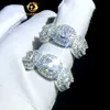 Hotsale uomini hip hop anelli 925 gioielli in argento sterling vvs anello di diamanti moissanite con certificato gra