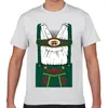 Herren T-Shirts Tops Shirt Männer Oktoberfest Lederhosen Lustiges weißes kurzes männliches T-Shirt