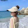 Onder Banana Baseball Cap kan worden vastgebonden met paardenstaart Hanins zonnebrandhoed Sunshade Soft Ice Cap Casual Sun Hat