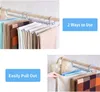 5 in 1 Multi Functional Clothes Hangers Pant Storage Cloth Rack Trousers Hanging Shelf Non-slip Clothing Organizer Storage Rack Fast Ship