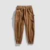 Pantalones de hombre de verano al aire libre de carga sueltos Multi bolsa Casual pierna ancha hombres ropa pantalones de chándal pantalones ligeros