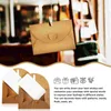 Gift Wrap Heart Buckle Kraft Paper Cards Envelopes Christmas Decor Mini Thank You Plain Greet Square Blank Set