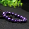 Bangle Genuine Natural Purple Charoite Gemstone Bracelet Women Round Beads Jewelry 8mmm 9mm10mm 11mm 12mm Russian Healing Russia AAAAA