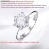 Pierścienie zespołowe Smyoue GRA certyfikowane 15CT MOISSANITE Ring VVS1 Lab Diamond Solitaire Ring for Women zaręczyny Obietnica Weddna Bejdia J230522