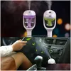 Ätherische Öle Diffusoren 12V Auto Dampf Luftbefeuchter Luftreiniger Aroma Diffusor Öl Autos Luftbefeuchter Mticolors Drop Lieferung Hause Gard Dhol3